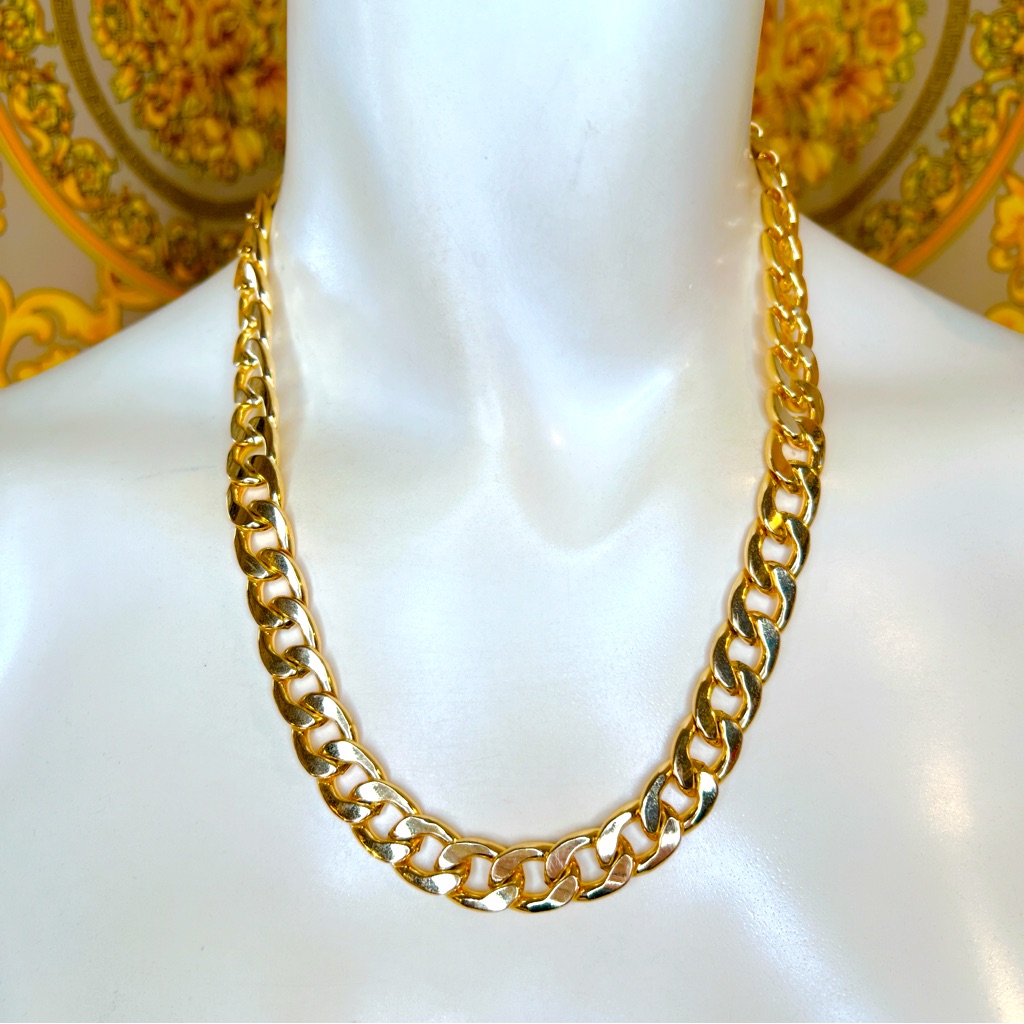 18k Yellow Gold Filled Classic Link Chain 16 To 19 Necklace Adjustable 58$